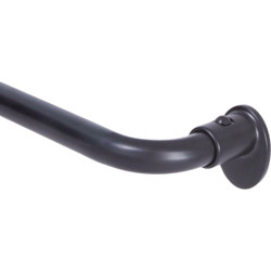Kenney Lunar Wrap 86 In. To 120 In. 5/8 In. Black Curtain Rod KL79250