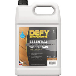 Defy Essential Semi-Transparent Wood Stain, Light Walnut, 1 Gal. 300704