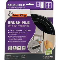 Frost King 1/4 In. x 3/8 In. x 17 Ft. Brush Pile Self-Stick Weatherseal BP17A
