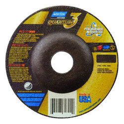 Norton Abrasives Depressed Center Wheel,4in,3/8in,Type 27  66253371180