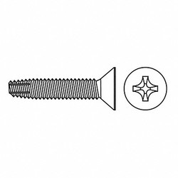 Sim Supply Thread Cut Screw,#8,Flat,1 1/2"L,PK100  PFTCIF0-801500-100P