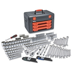 239 Piece Metric/SAE Socket & Ratchet Sets, 1/4 in, 3/8 in, 1/2 in