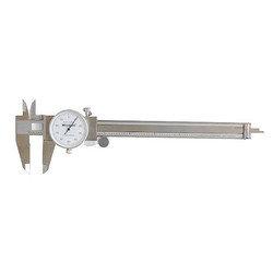 Westward Dial Caliper,0-6 In,1 5/8 In Jaw  4KU74