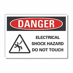 Lyle Electrical Hazard Danger RflctvLbl,5x7in  LCU4-0229-RD_7X5