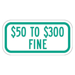 Lyle Fine Supplemental Parking Sign,6" x 12"  T1-2066-HI_12x6