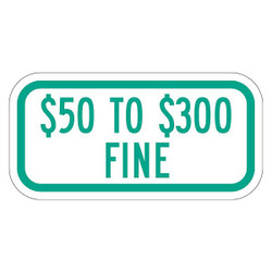 Lyle Fine Supplemental Parking Sign,6" x 12" T1-2066-HI_12x6