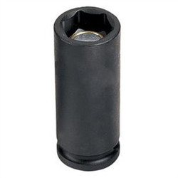 Grey Pneumatic Socket,17mm,3/8"D,Impact,6pt.,D,Blk 1017MDG