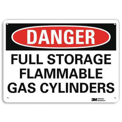 Lyle Danger Sign,10 in x 14 in,Aluminum  U3-1524-RA_14X10