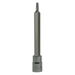 Westward Socket Bit, Steel, 1/4 in, TpSz T10  20WZ95