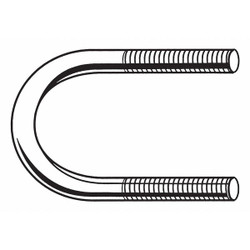 Sim Supply Standard U-BoltInside H 4 1/2 in  U17242.050.0250