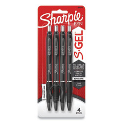 Sharpie® S-Gel™ PEN,GEL,RETRC,FINE,4PK,BK 2096140