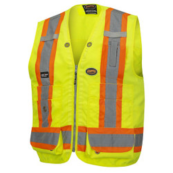 Pioneer Woven 150D Surveyor Vest,Green,Medium V1010141U-M