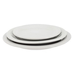 Crestware Plate,9" Dia,Alpine White,PK24 ALR44