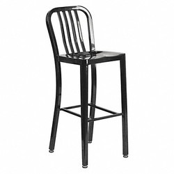 Flash Furniture Stool,330 lb.,Black,15-1/2" Seat W CH-61200-30-BK-GG