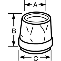 Abb Bushing,Plastic,Overall L 1 9/32in,PK50 TRIB50