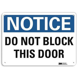 Lyle Notice Sign,7 in x 10 in,Aluminum U5-1125-NA_10x7