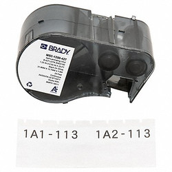 Brady Precut Label Roll Cartridge,Clear/White M5C-1250-427
