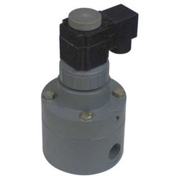 Plast-O-Matic Valve,PVC,2Way/2Position,3/4",63/64" PS075EPW11-120/60-PV