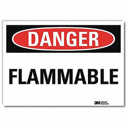 Lyle Danger Sign,7inx10in,Reflective Sheeting U3-1471-RD_10X7