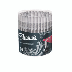Sharpie® Metallic Fine Point Permanent Markers, Metallic Silver, 36/Pack 9597