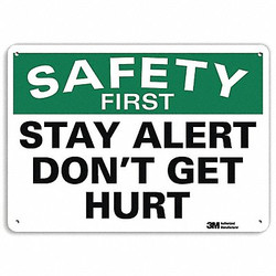 Lyle Safety Sign,10 inx14 in,Plastic U7-1250-NP_14X10