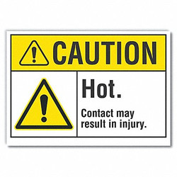 Lyle Hot Caution Rflctv Label,5inx7in LCU3-0029-RD_7x5