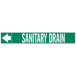 Brady Pipe Mrkr,Santry Drain,2in H,12in W 73925
