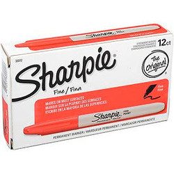 Sharpie Permanent Marker Fine Point Red Ink Dozen