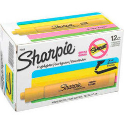 Sharpie Accent Tank Highlighter Smear Guard Chisel Tip Yellow Ink - Dozen