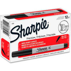 Sharpie Permanent Marker Ultra-Fine Black Ink Dozen