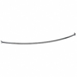 Wingits Curved Shower Rod,SS,60in L,Polished,PK6 WOCONPS5REN