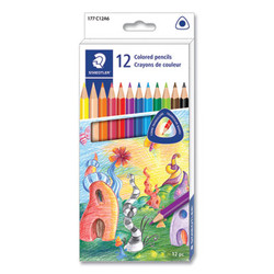 Staedtler® Colored Pencils, 3 mm, Assorted Lead/Barrel Colors,12/Pack 177 C12A6