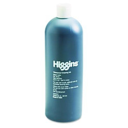 Higgins® Waterproof Pigmented Drawing Ink, 32 oz Bottle, Black 44204