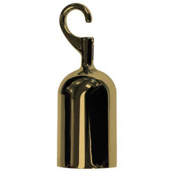 Lawrence Metal Post Rope Hook End, Polished Brass ROPEEND-HOOK-2P