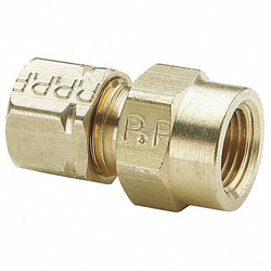 Parker Connector,Brass,CompxF,1/4Inx1/8In,PK25 66CA-4-2