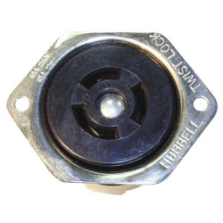 Hubbell Wiring Device-Kellems Flanged Locking Receptacle,Industrial HBL7557