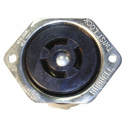 Hubbell Flanged Locking Receptacle,Industrial HBL7557