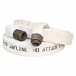 Jafline Hd Fire Hose,50 ft,White,Polyester G52H15HDW50P