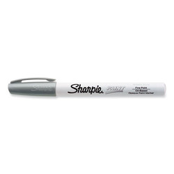 Sharpie® Permanent Paint Marker, Fine Bullet Tip, Silver 35545