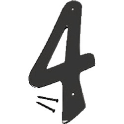 Hy-Ko 4 In. Satin Black Number 4 BK-40/4