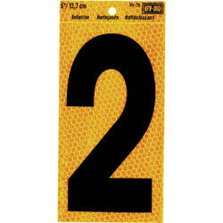 Hy-Ko 5 In. Yellow Reflective Number 2 RV-75/2