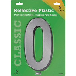 Hy-Ko 6 In. Reflective Plastic Number 0 30810
