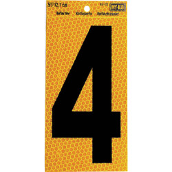 Hy-Ko 5 In. Yellow Reflective Number 4 RV-75/4