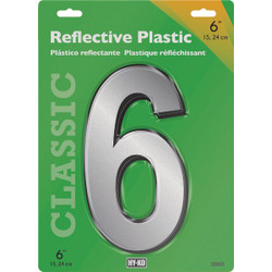 Hy-Ko 6 In. Reflective Plastic Number 6 30806