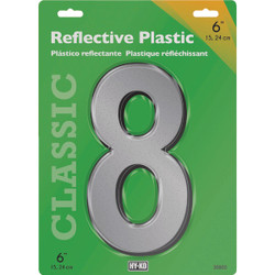Hy-Ko 6 In. Reflective Plastic Number 8 30808