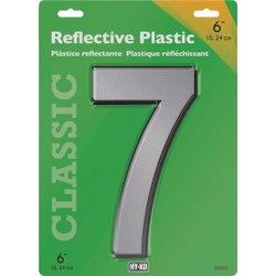 Hy-Ko 6 In. Reflective Plastic Number 7 30807