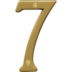 Hy-Ko 4 In. Brushed Brass Number 7 BR-43BB/7