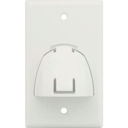 Legrand On-Q Single Gang Hinged Bullnose Wall Plate, White WP9001WHV1