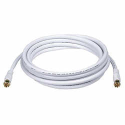 Monoprice Coaxial Cable,RG-6,10 ft.,White 6315