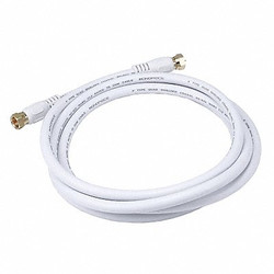 Monoprice Coaxial Cable,RG-6,6 ft.,White 4058